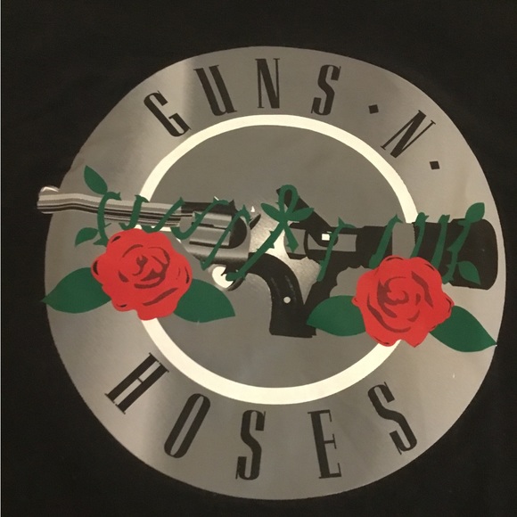 C Port & Company Guns & Roses Black Tee- XL - Picture 4 of 10